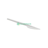 Set Cutite albe din material biodegradabil PLA, vrac - CLICKPACK
